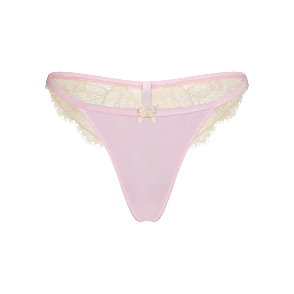 Skims Cherry Blossom VELVET LACE BIKINI Size medium